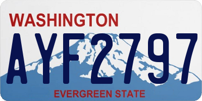 WA license plate AYF2797