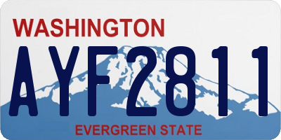 WA license plate AYF2811
