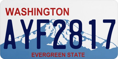 WA license plate AYF2817