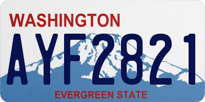 WA license plate AYF2821