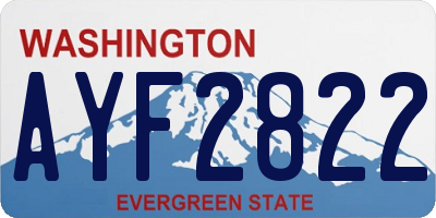 WA license plate AYF2822