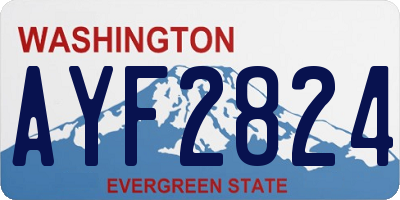 WA license plate AYF2824