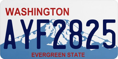 WA license plate AYF2825