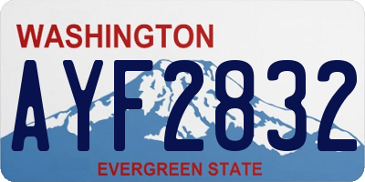 WA license plate AYF2832