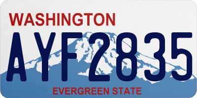 WA license plate AYF2835