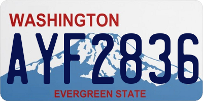 WA license plate AYF2836