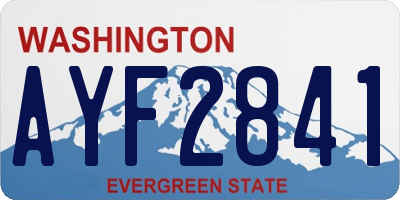 WA license plate AYF2841