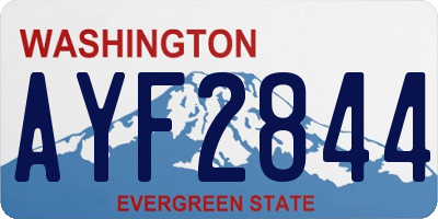 WA license plate AYF2844