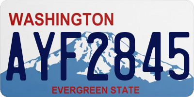 WA license plate AYF2845
