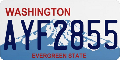 WA license plate AYF2855
