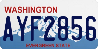 WA license plate AYF2856