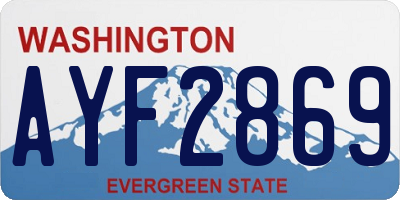 WA license plate AYF2869