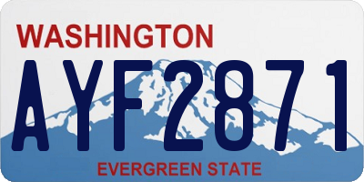 WA license plate AYF2871