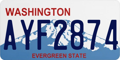 WA license plate AYF2874