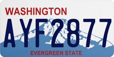 WA license plate AYF2877