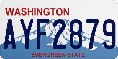 WA license plate AYF2879