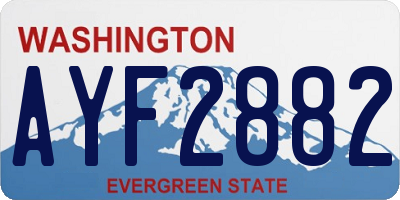 WA license plate AYF2882