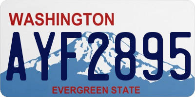 WA license plate AYF2895
