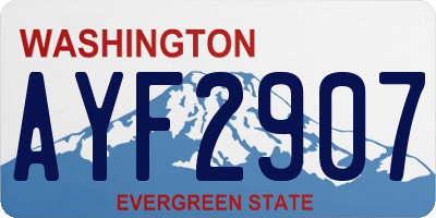 WA license plate AYF2907
