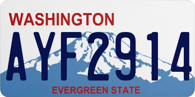 WA license plate AYF2914