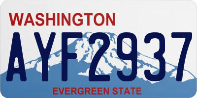 WA license plate AYF2937