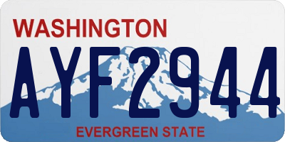 WA license plate AYF2944