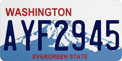 WA license plate AYF2945