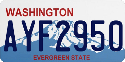 WA license plate AYF2950