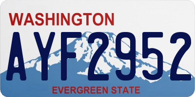 WA license plate AYF2952