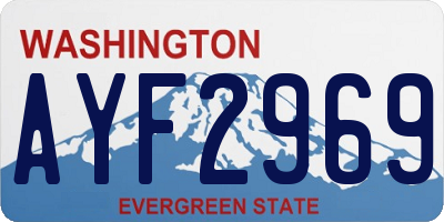 WA license plate AYF2969