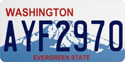 WA license plate AYF2970
