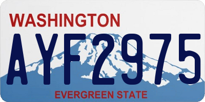 WA license plate AYF2975