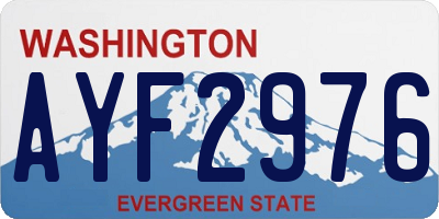 WA license plate AYF2976