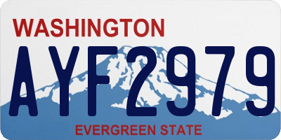 WA license plate AYF2979