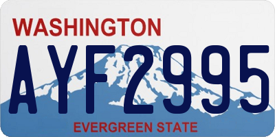 WA license plate AYF2995