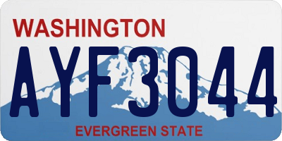 WA license plate AYF3044