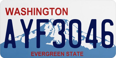 WA license plate AYF3046