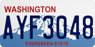 WA license plate AYF3048