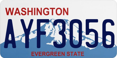 WA license plate AYF3056