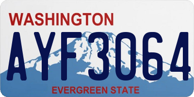 WA license plate AYF3064