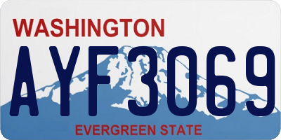 WA license plate AYF3069
