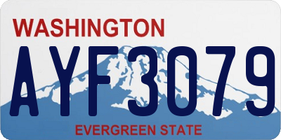 WA license plate AYF3079