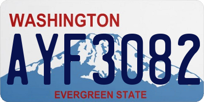 WA license plate AYF3082
