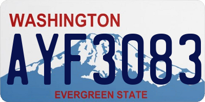 WA license plate AYF3083