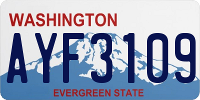 WA license plate AYF3109