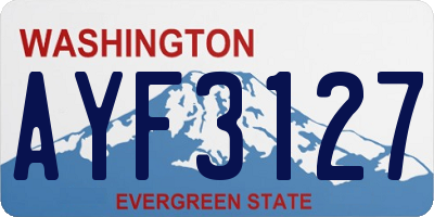WA license plate AYF3127