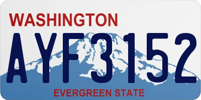WA license plate AYF3152