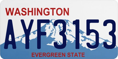 WA license plate AYF3153