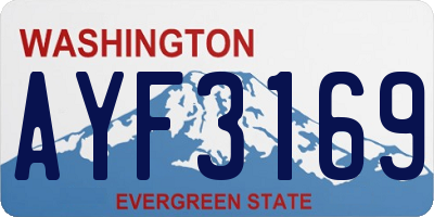 WA license plate AYF3169