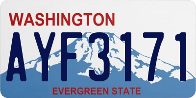 WA license plate AYF3171